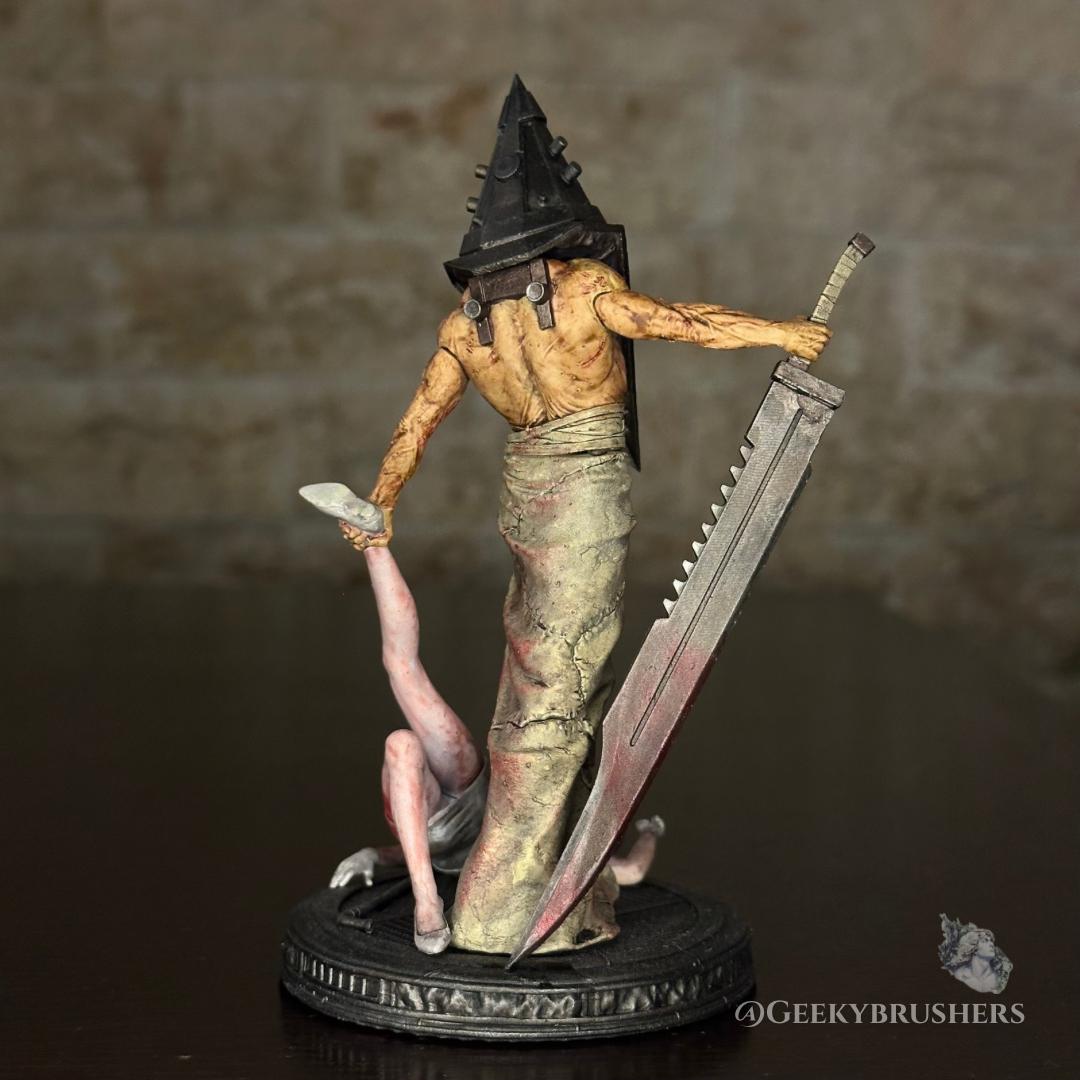 Pyramid Head Silent Hill Statue | Hand-Painted Resin Diorama (140mm)