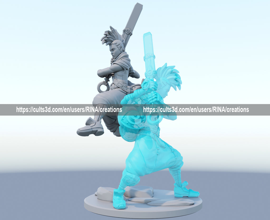 Ekko 3D Printed Figure