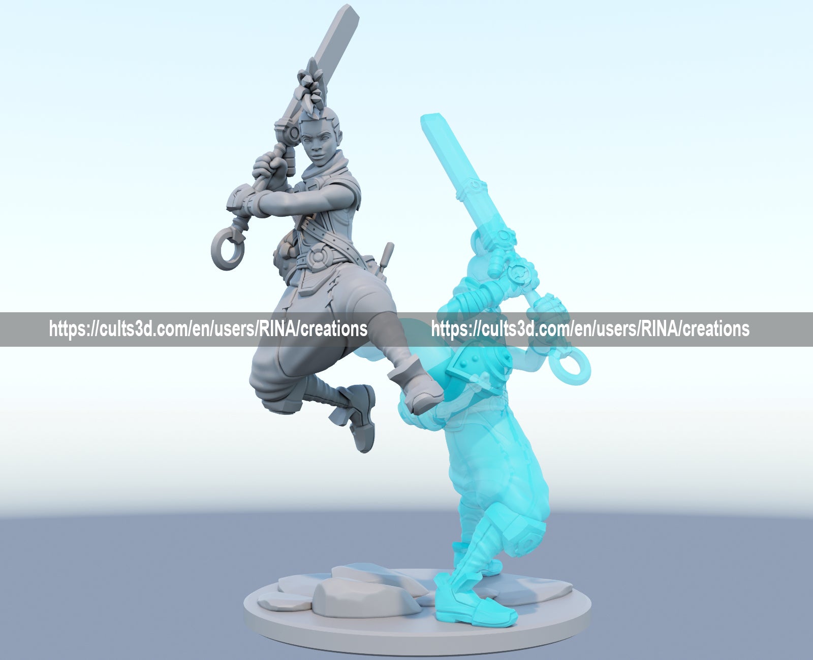 Ekko 3D Printed Figure