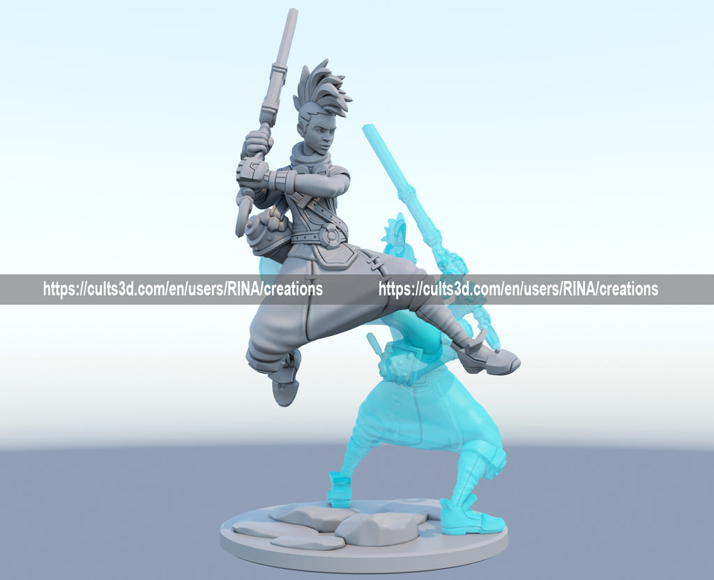 Ekko 3D Printed Figure