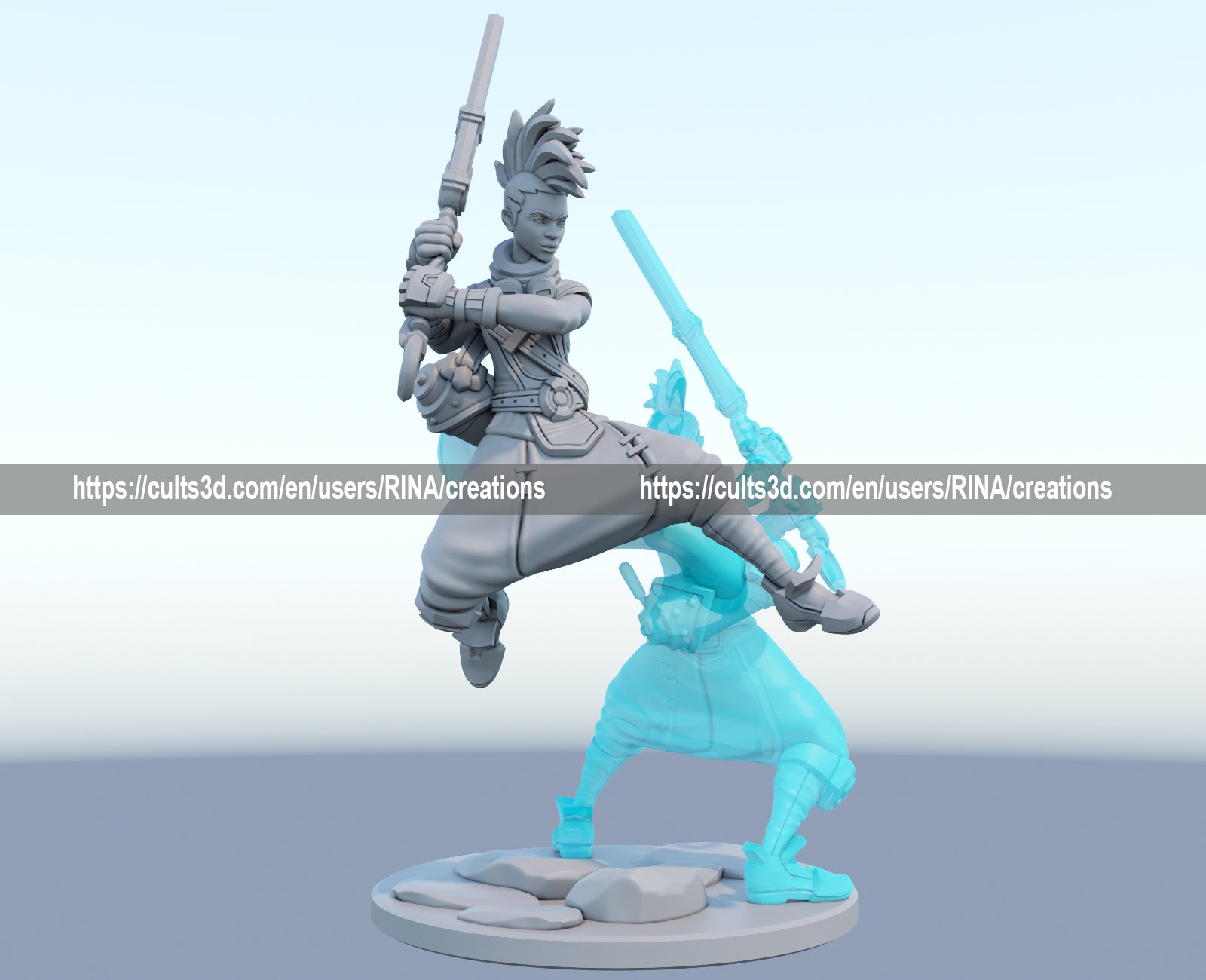 Ekko 3D Printed Figure