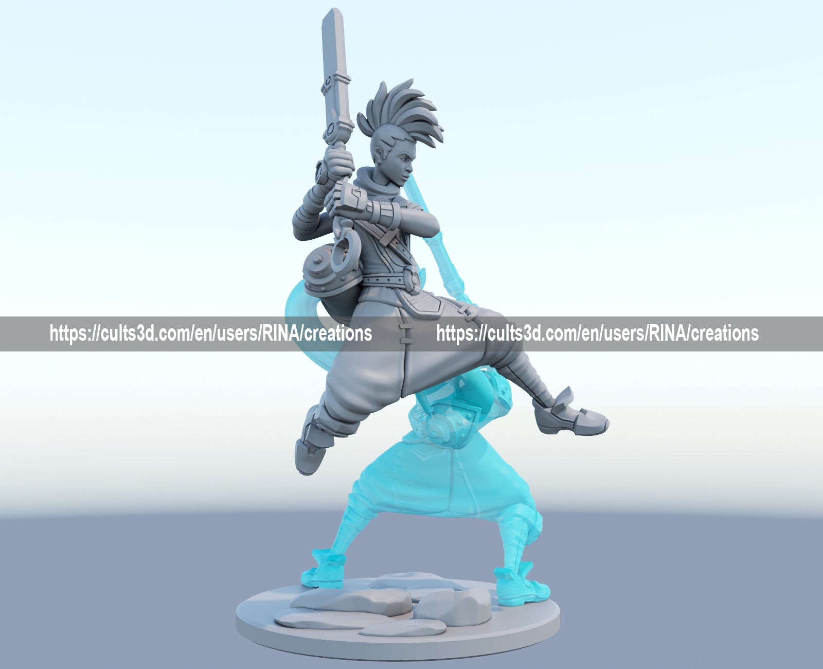 Ekko 3D Printed Figure
