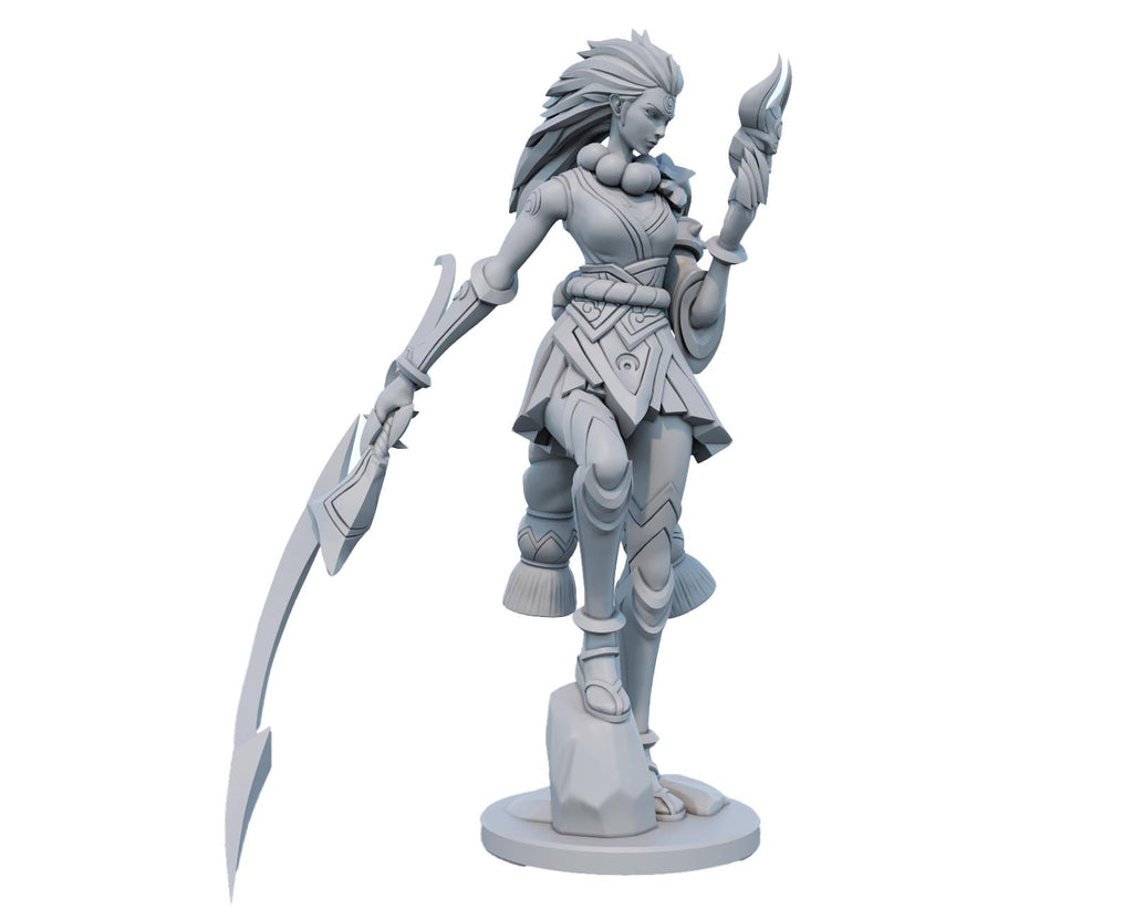 Blood Moon Diana 3D Printed Figure