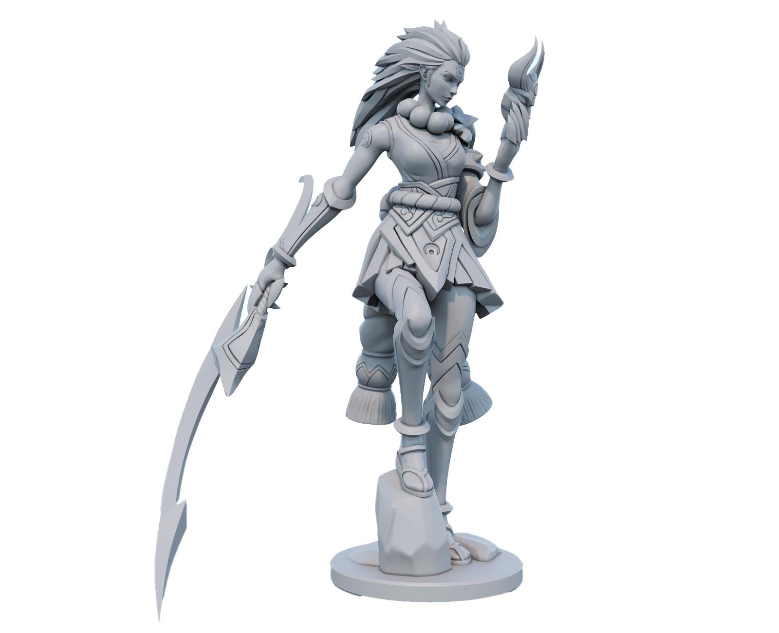 Blood Moon Diana 3D Printed Figure