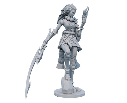 Blood Moon Diana 3D Printed Figure