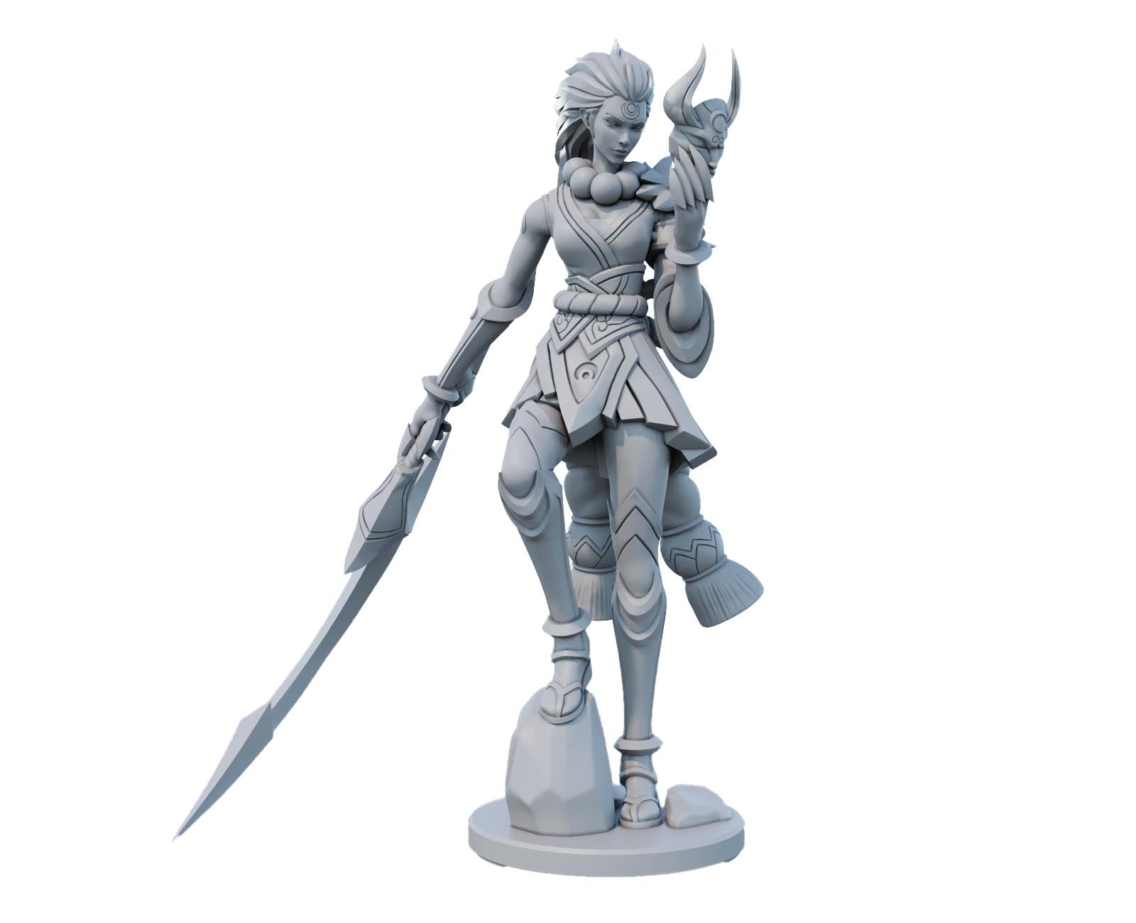 Blood Moon Diana 3D Printed Figure