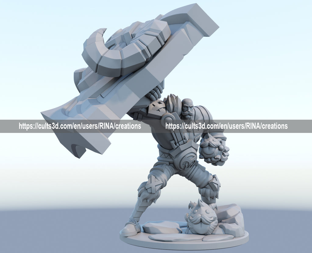 Braum 3D Printed Figure