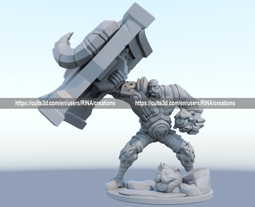 Braum 3D Printed Figure