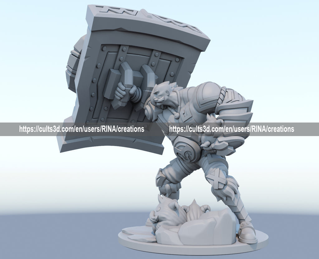 Braum 3D Printed Figure
