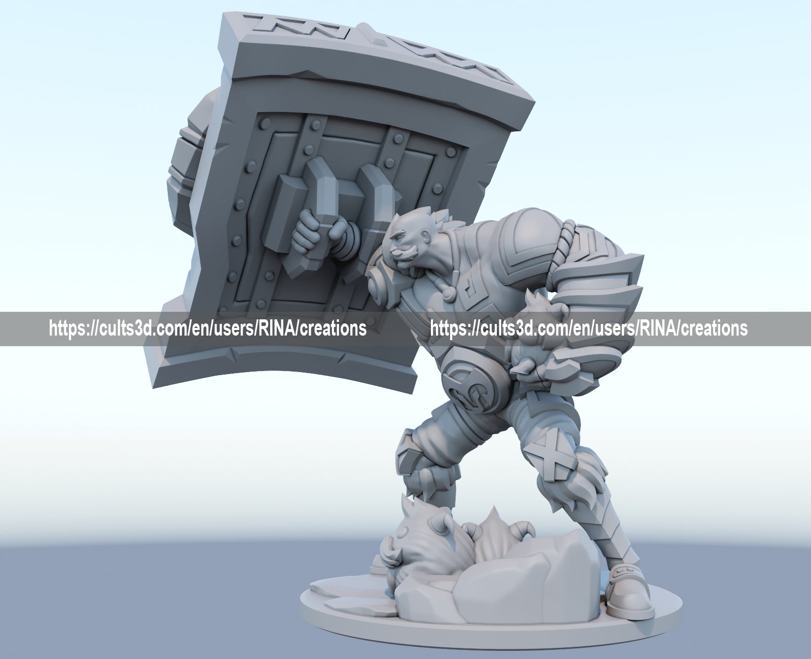Braum 3D Printed Figure