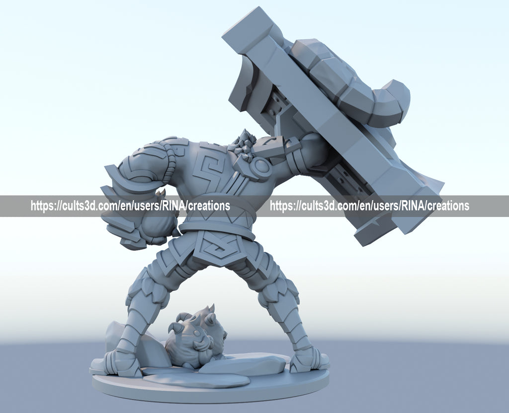 Braum 3D Printed Figure
