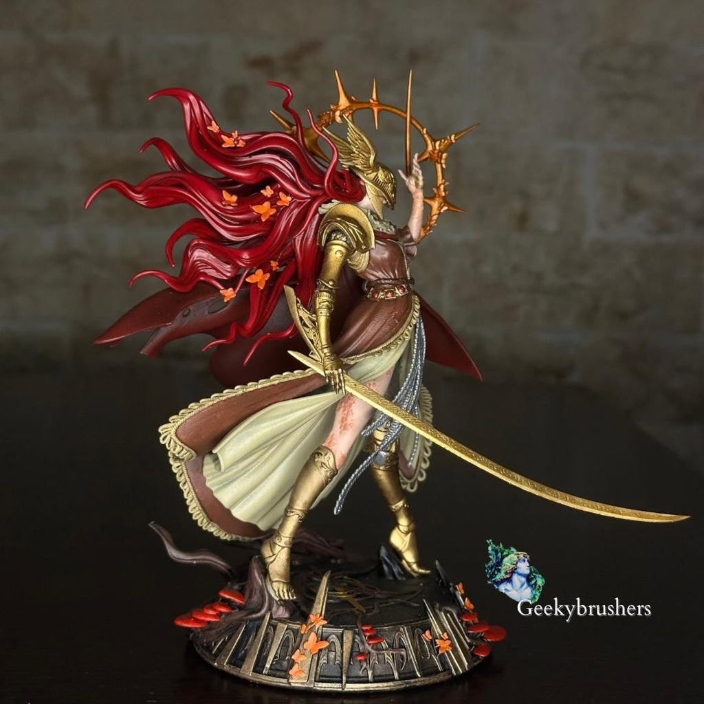 Malenia, Blade of Miquella, Hand-Painted Resin Statue, Elden Ring Collectible Fanart