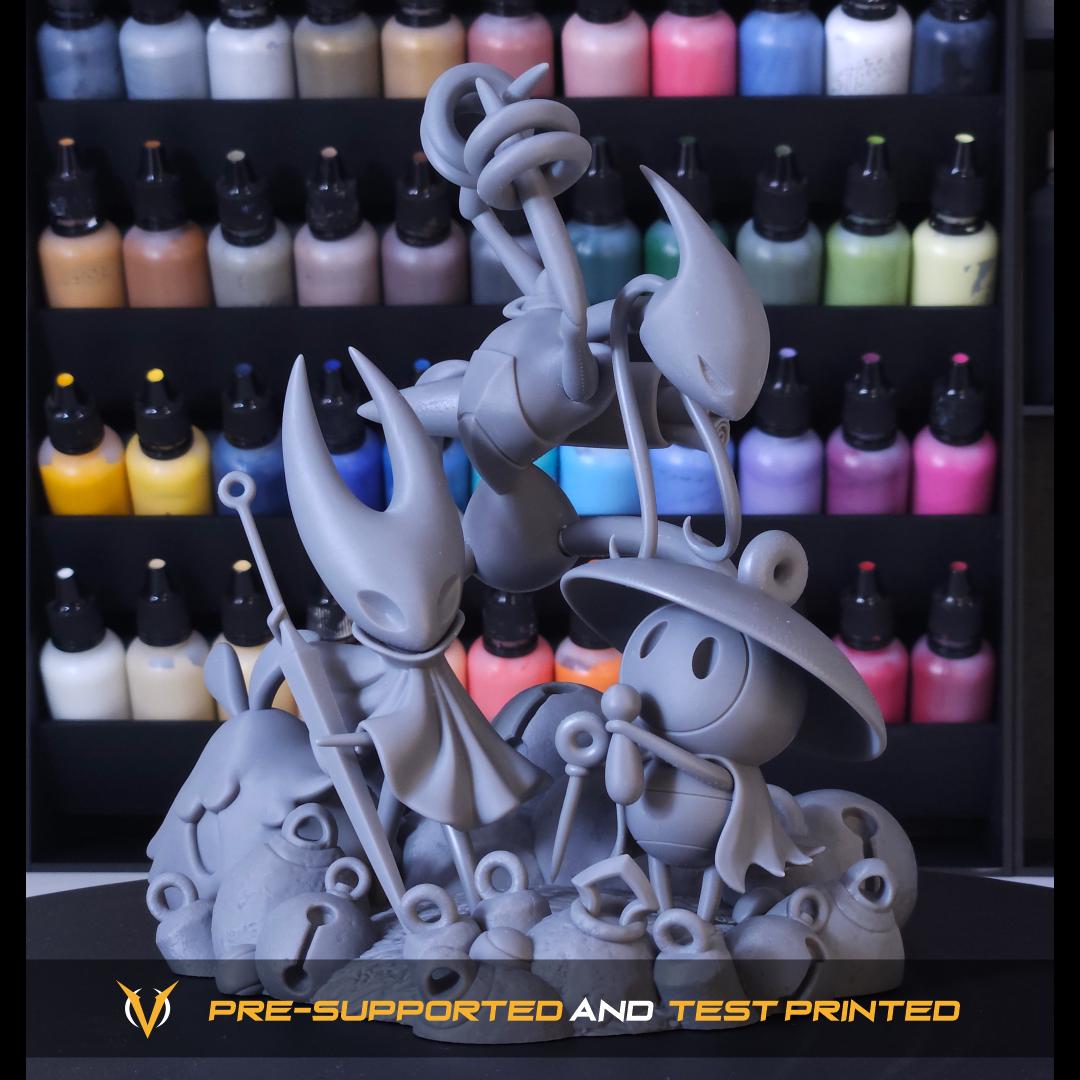 Hornet, Shakra, Sherma and Flea as a Silkband Hollow Knight Silksong | Resin Figure | VolitionMiniatures Diorama
