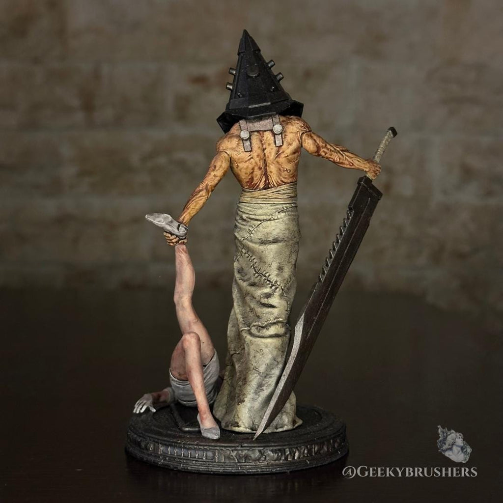Pyramid Head Silent Hill Statue | Hand-Painted Resin Diorama (140mm)
