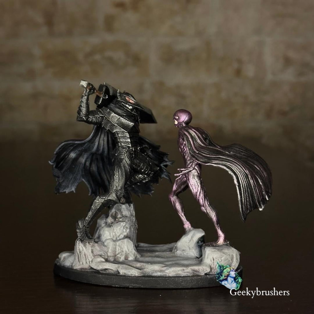 Guts vs Femto Mini Figure – 3" Handmade Resin Statue | Painted or Unpainted Berserk Collectible | Final battle