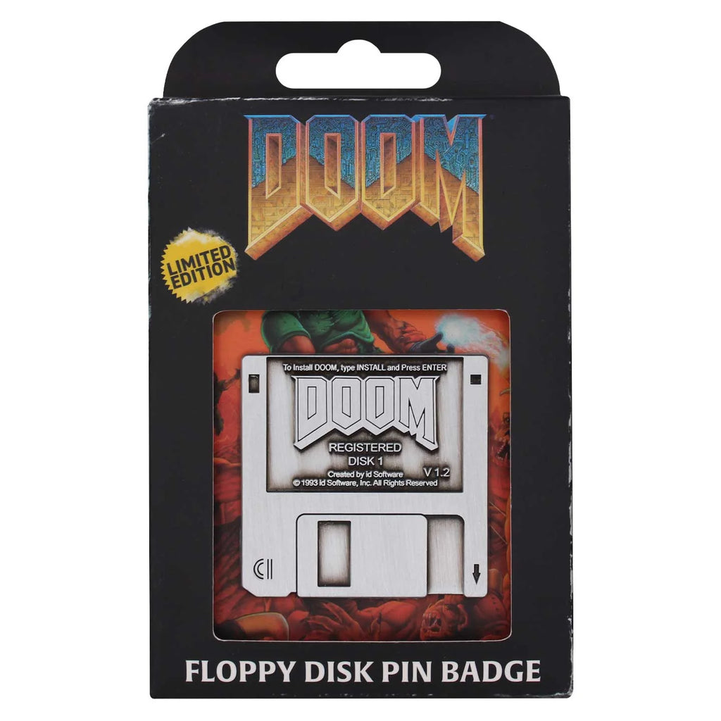 Doom Floppy Disk Pin Badge