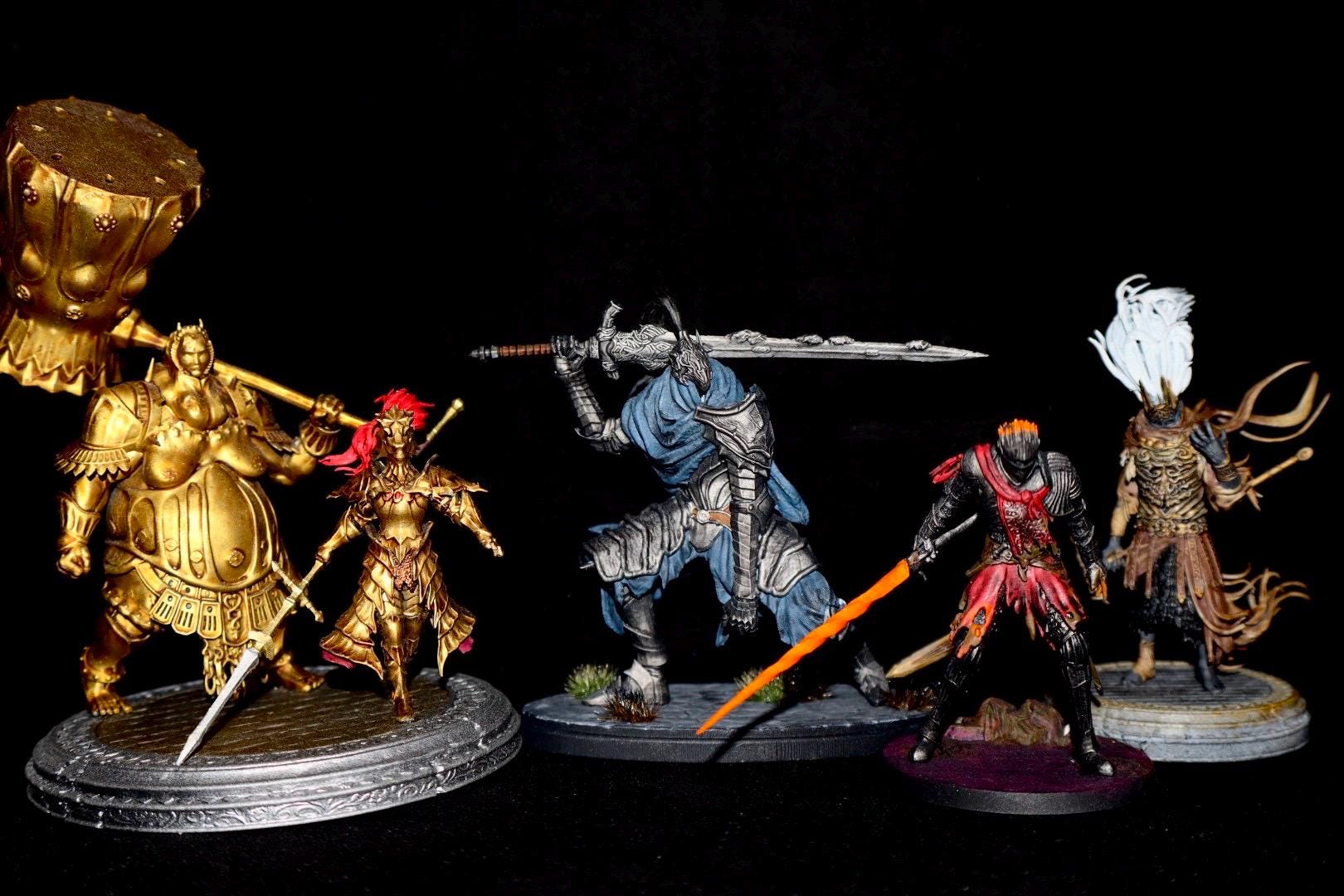 Ornstein and Smough resin figures, statue, Dark Souls remastered