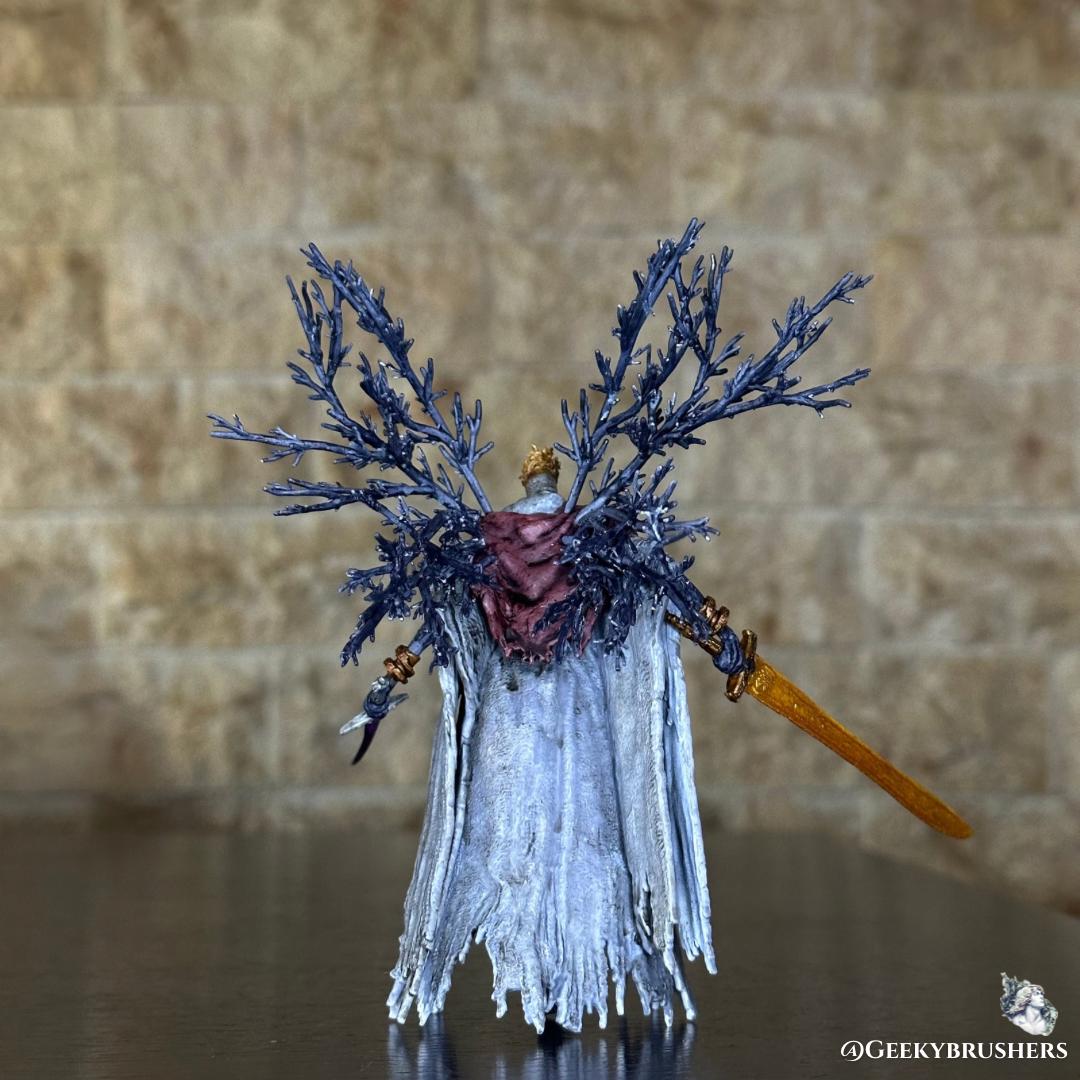 Pontiff Sulyvahn Phase 2 Figure | Dark Souls 3 Inspired Statue | 130mm Resin Collectible | Wings & Dual Sword Version | Hand Painted Fan Art