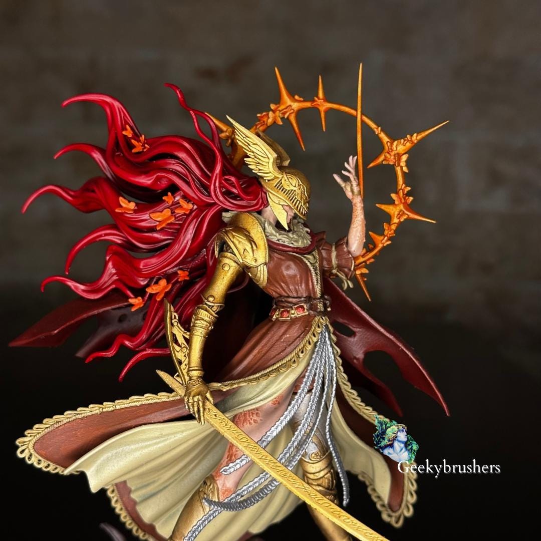 Malenia, Blade of Miquella, Hand-Painted Resin Statue, Elden Ring Collectible Fanart