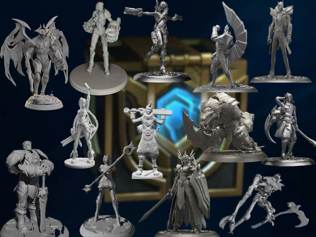 League of Legends Champion Miniatures – 3 inches/ 70-80mm Collectible Figurines
