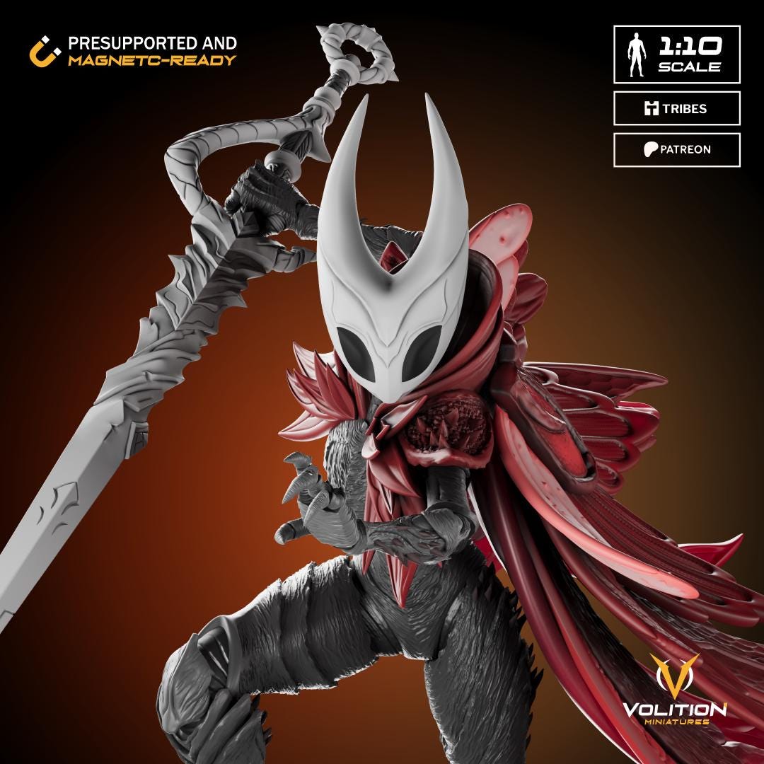 Hornet  from Hollow Knight Silksong| 1:10 Statue |Highly Detailed| VolitionMiniatures Model | Painted-Unpainted |Diorama Fanart