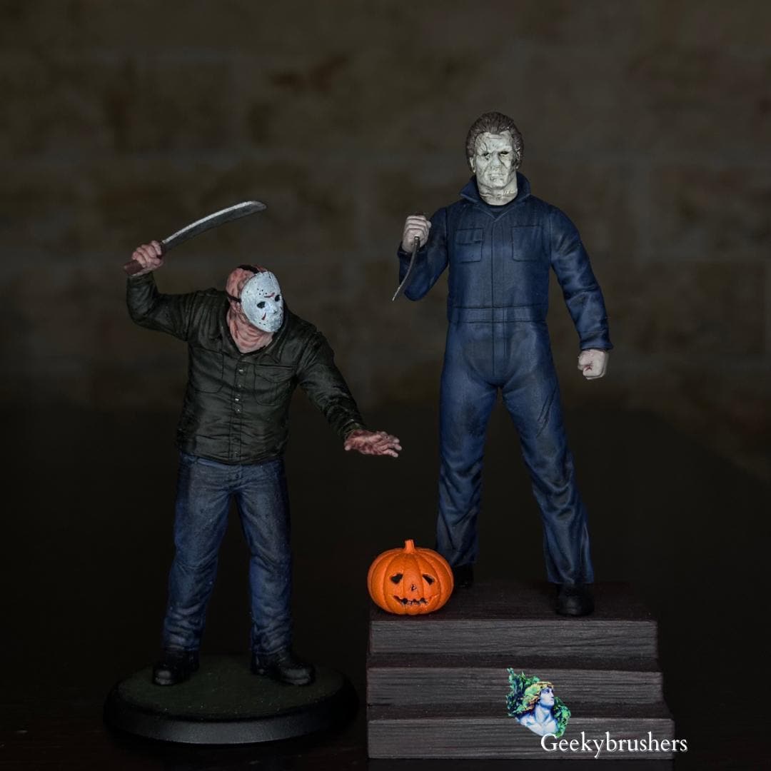Jason Vorhees Friday 13th mini Figure| Halloween collectible | Hand-Painted Resin Diorama (75mm)