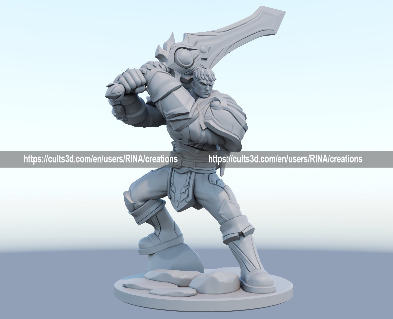 Garen 3D Printed Figure