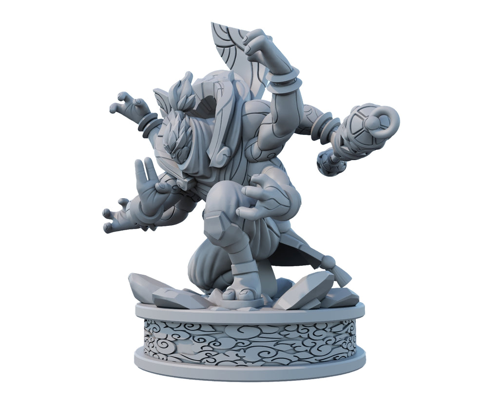 God Staff Jax 3D Printed Figure