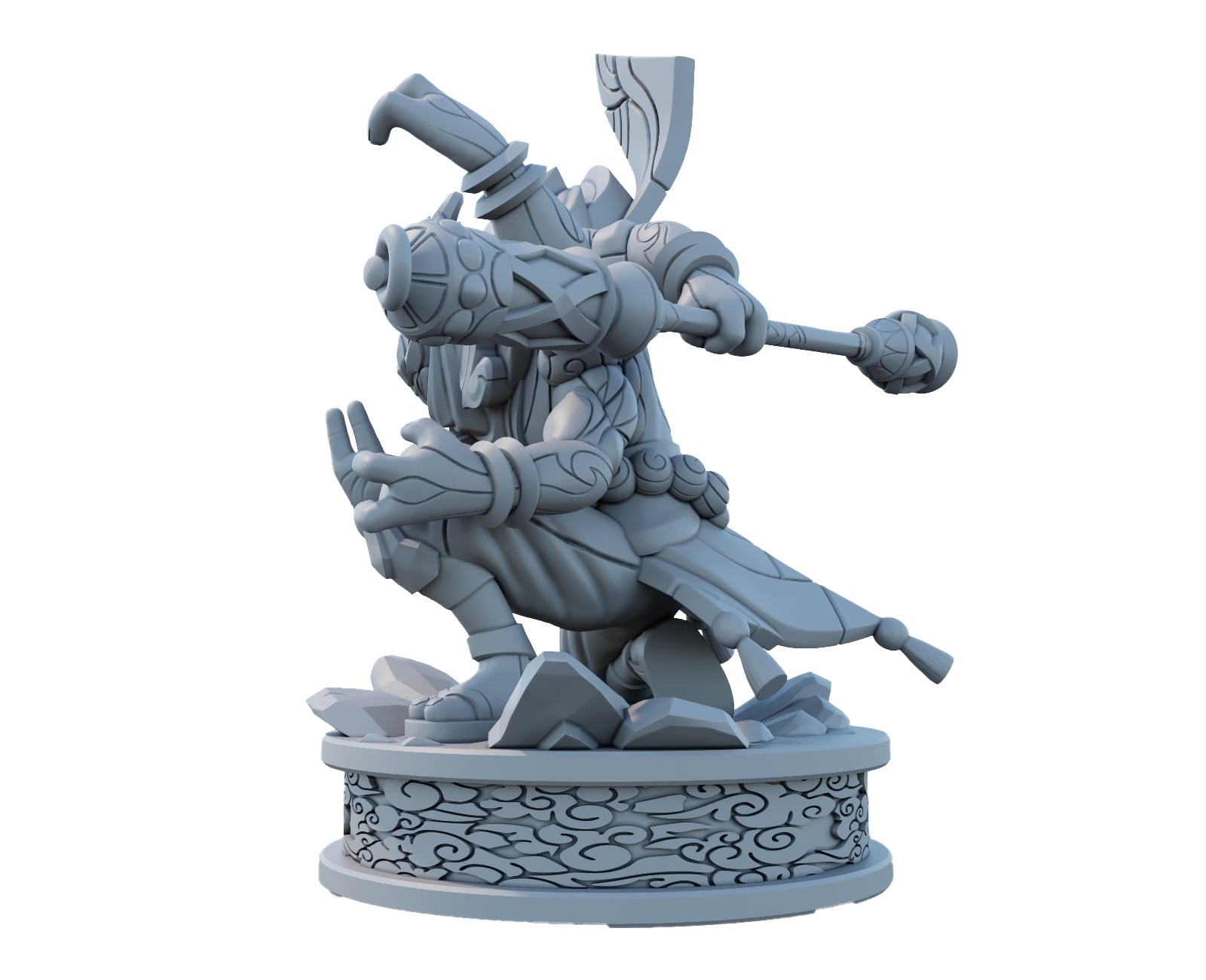 God Staff Jax 3D Printed Figure