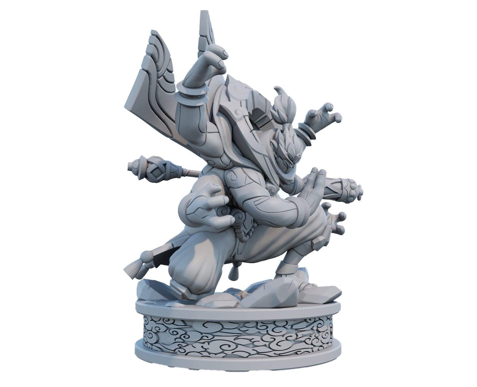 God Staff Jax 3D Printed Figure