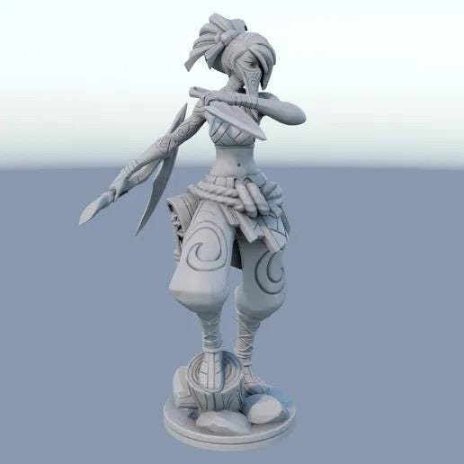 Akali 3D Printed Figure
