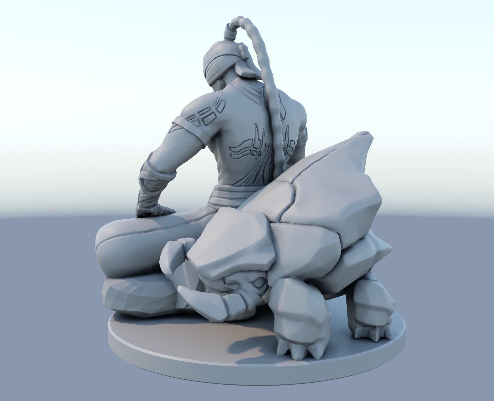 Lee Sin 3D Printed Figure