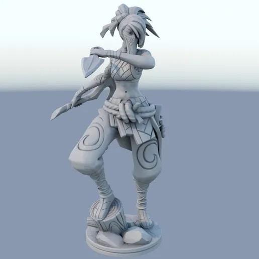 Akali 3D Printed Figure