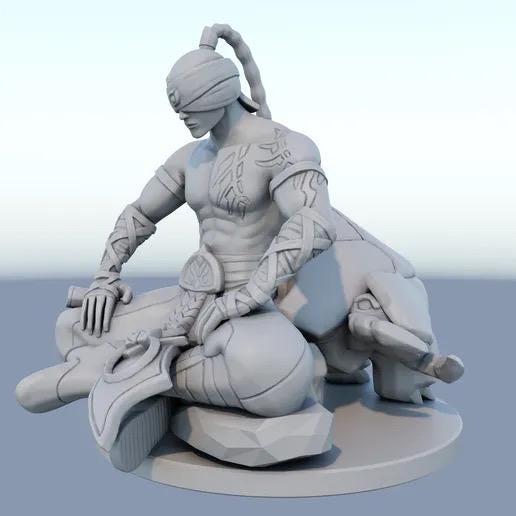 Lee Sin 3D Printed Figure