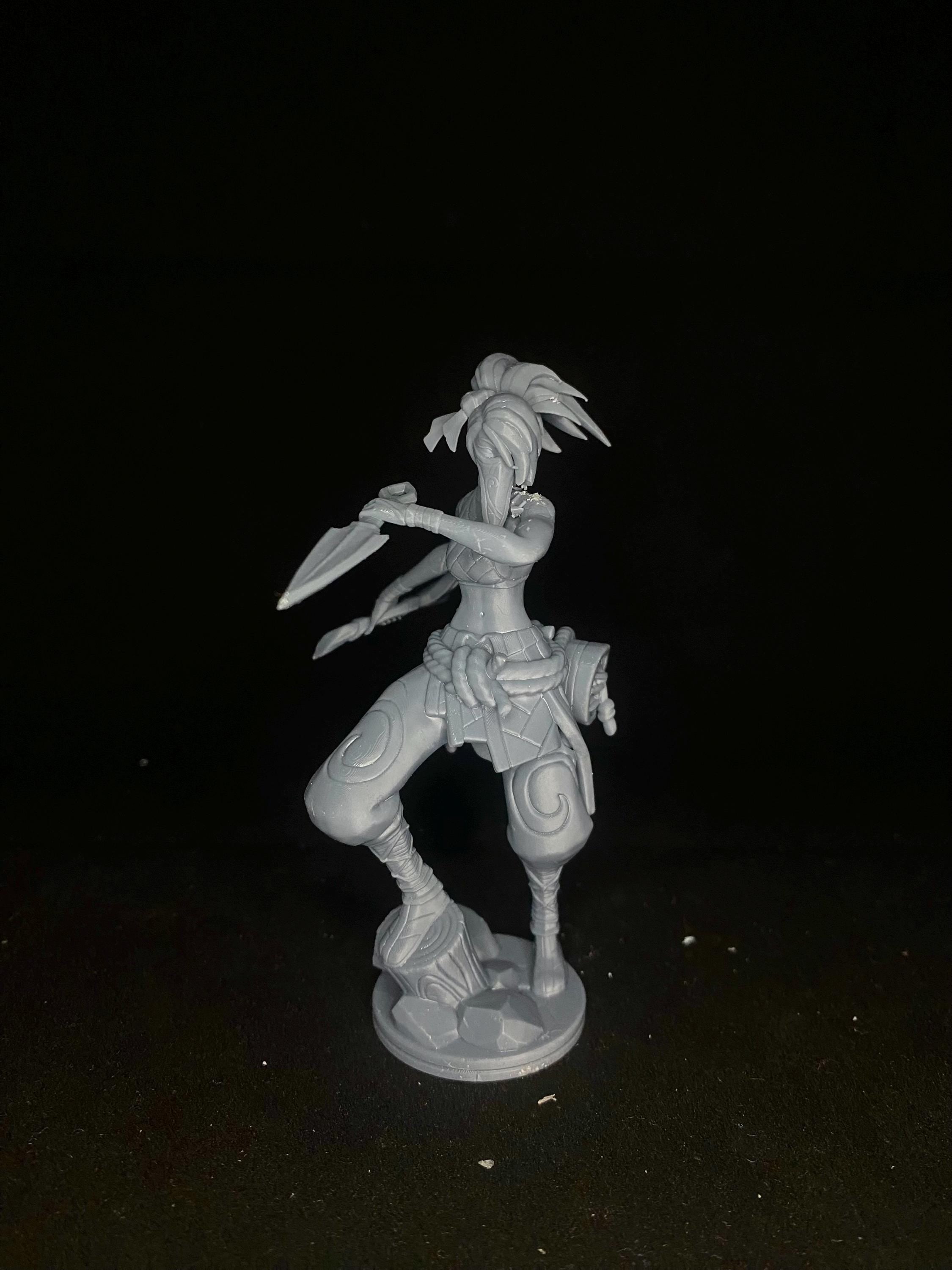 Akali 3D Printed Figure