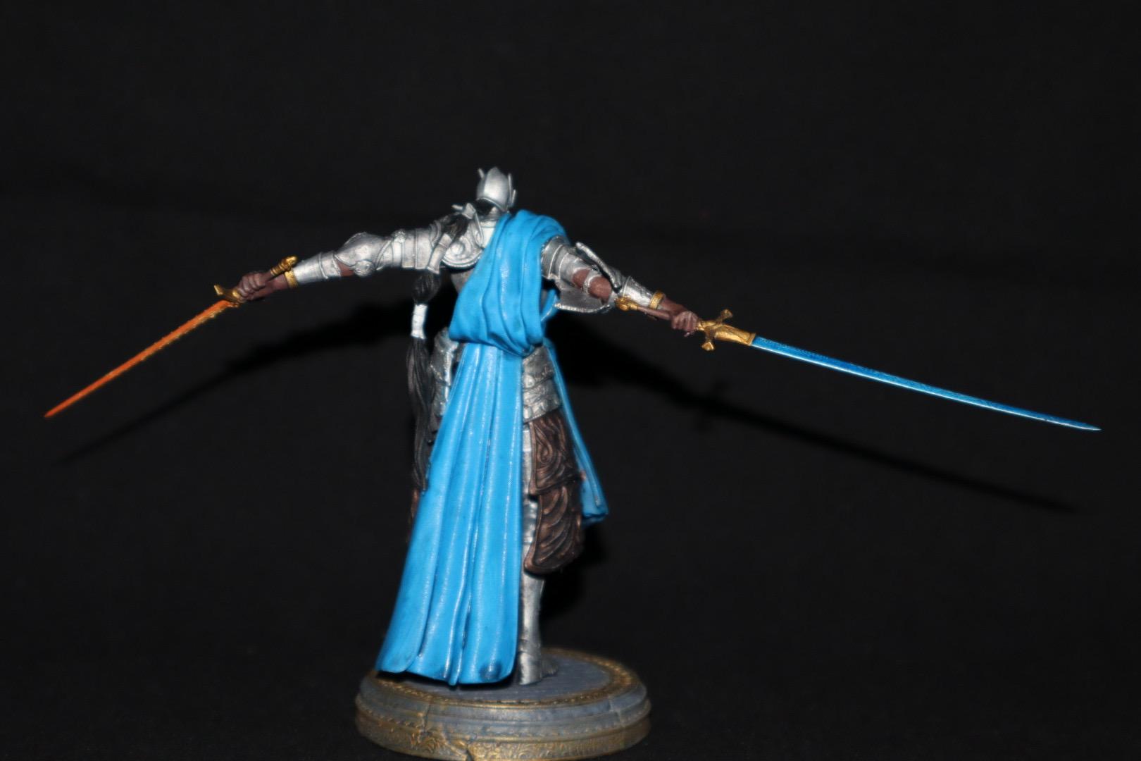 Rellana the Twin Moon Knight Miniature from Elden Ring, 3D Printed with Resin, Hand Painted Figure