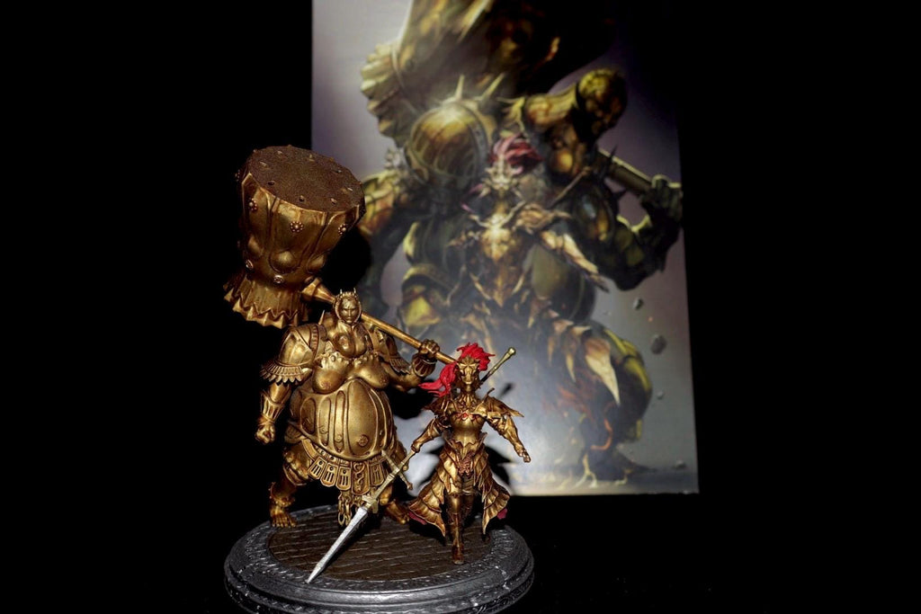 Ornstein and Smough resin figures, statue, Dark Souls remastered