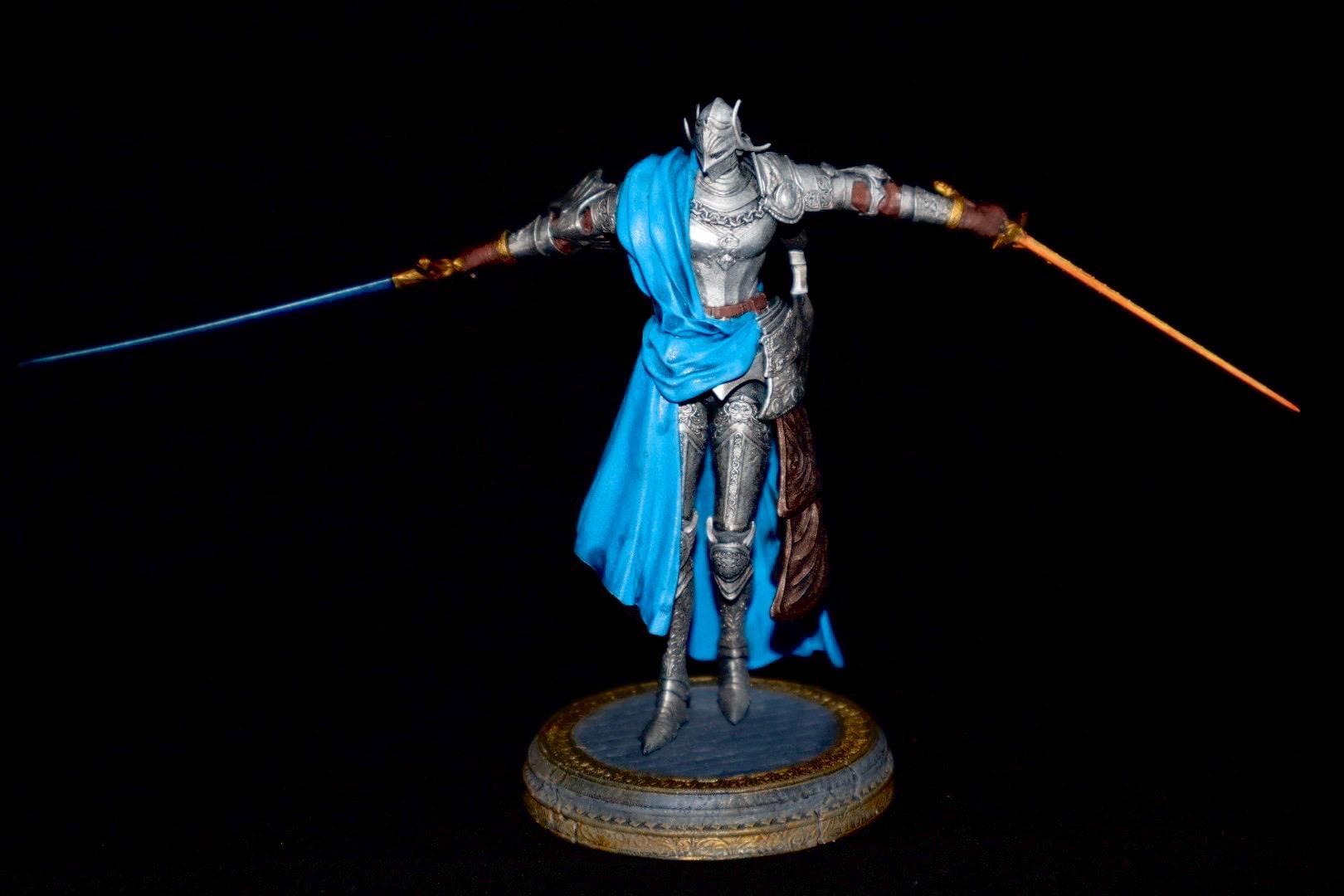 Rellana the Twin Moon Knight Miniature from Elden Ring, 3D Printed with Resin, Hand Painted Figure