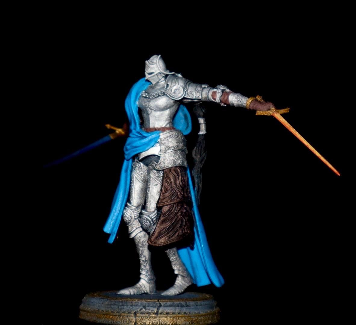 Rellana the Twin Moon Knight Miniature from Elden Ring, 3D Printed with Resin, Hand Painted Figure