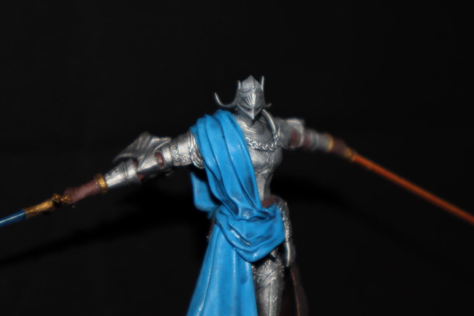 Rellana the Twin Moon Knight Miniature from Elden Ring, 3D Printed with Resin, Hand Painted Figure