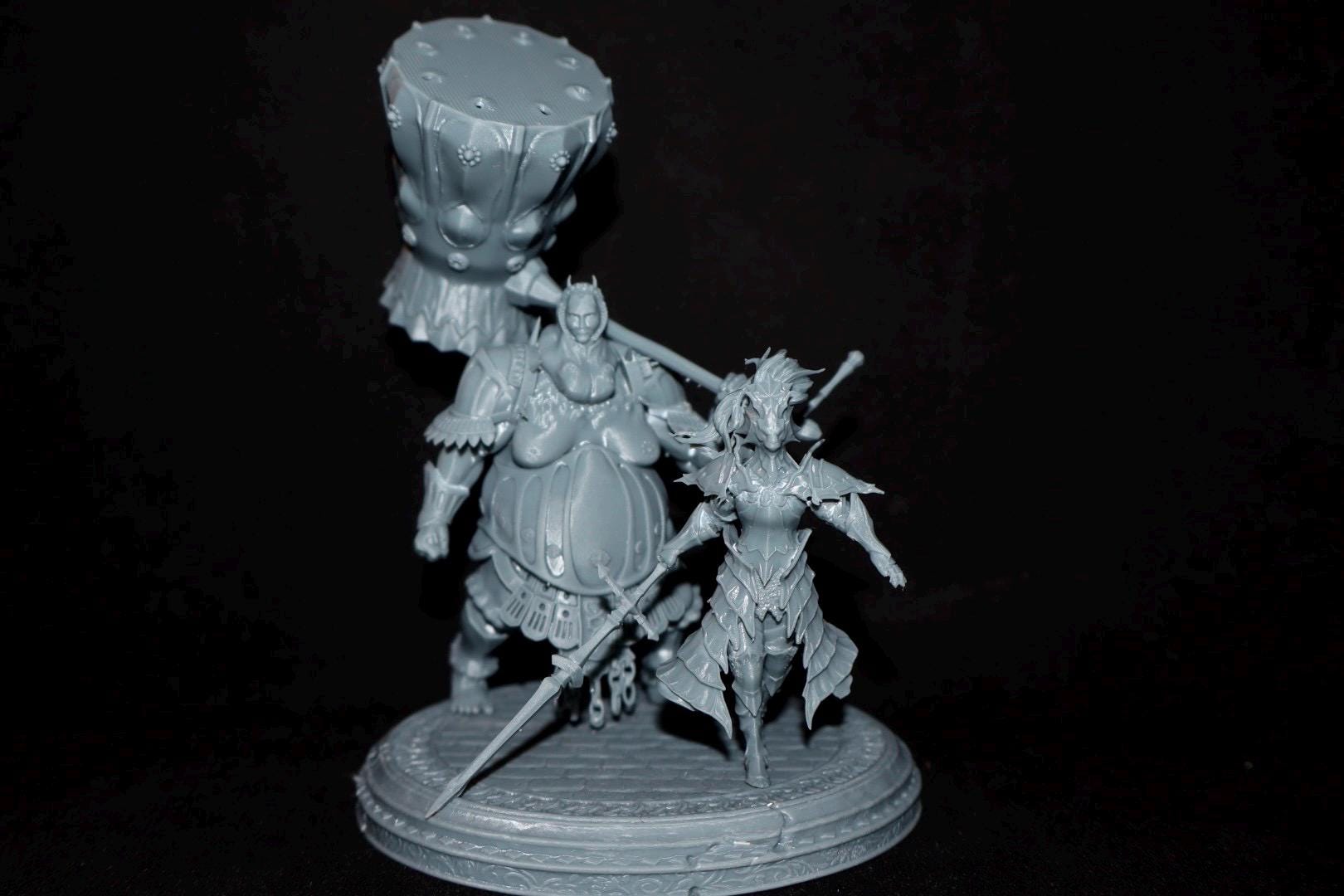 Ornstein and Smough resin figures, statue, Dark Souls remastered