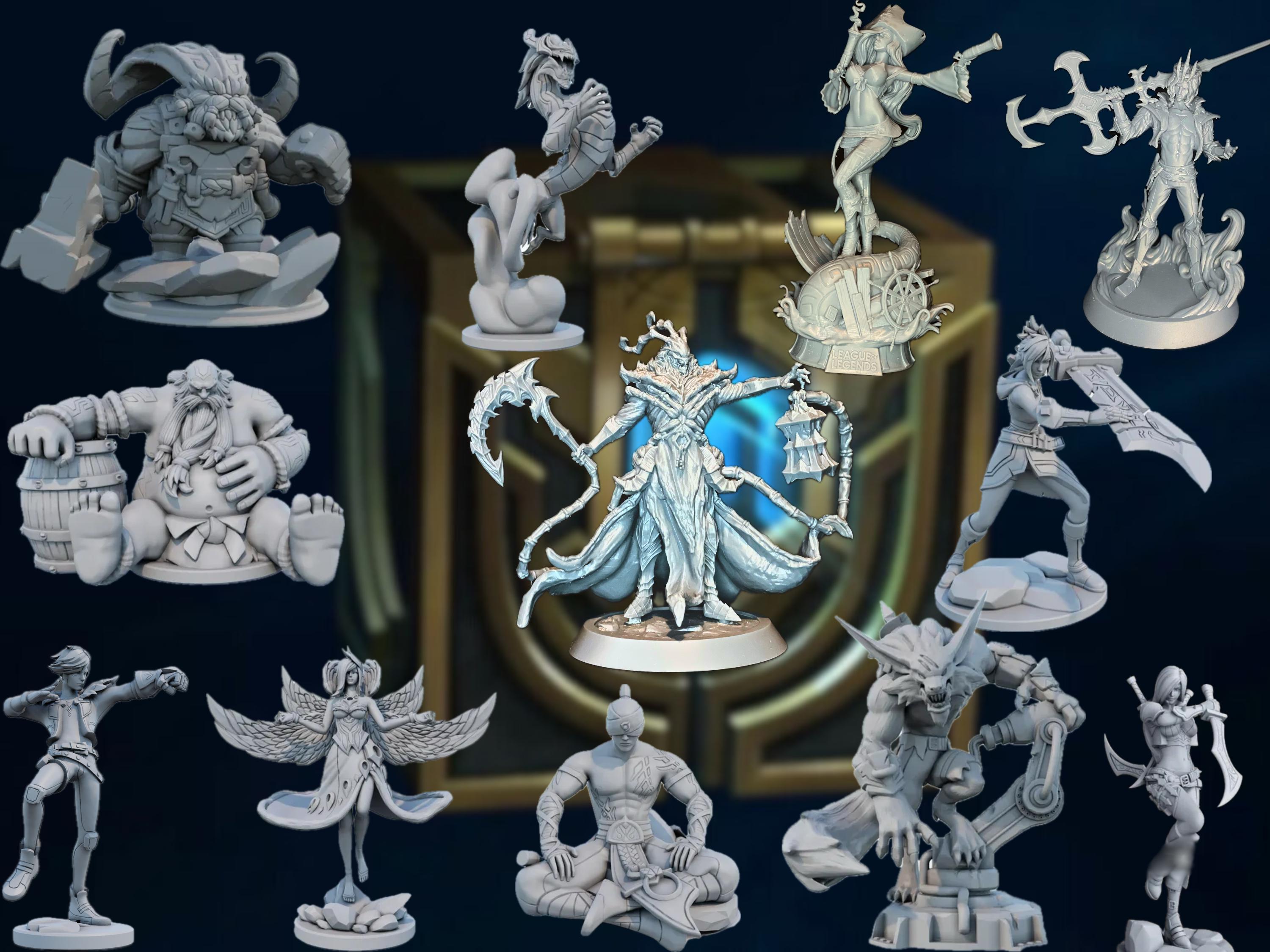 League of Legends Champion Miniatures – 3 inches/ 70-80mm Collectible Figurines