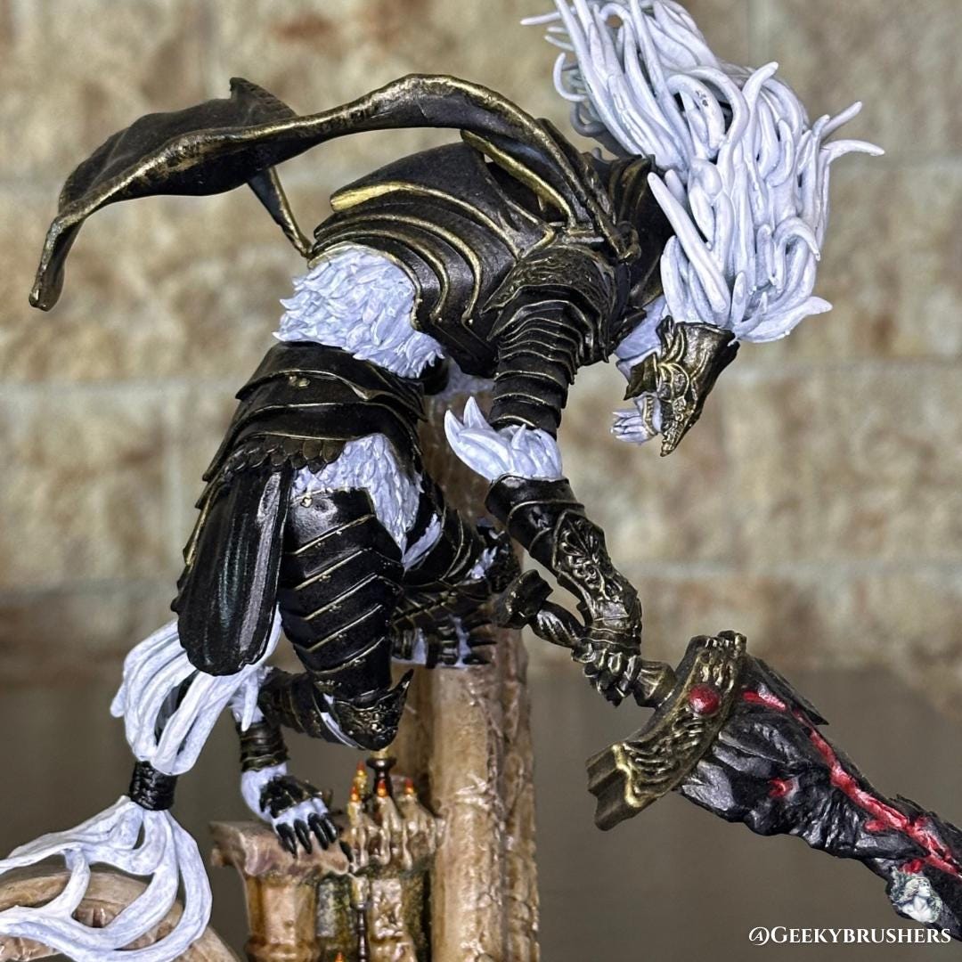 Maliketh the Black Blade| Miniature & Figure| Elden Ring Resin Figure| Hand Painted | 3D Printed|