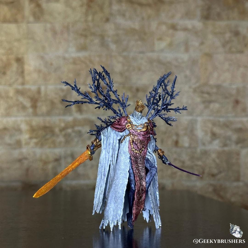 Pontiff Sulyvahn Phase 2 Figure | Dark Souls 3 Inspired Statue | 130mm Resin Collectible | Wings & Dual Sword Version | Hand Painted Fan Art