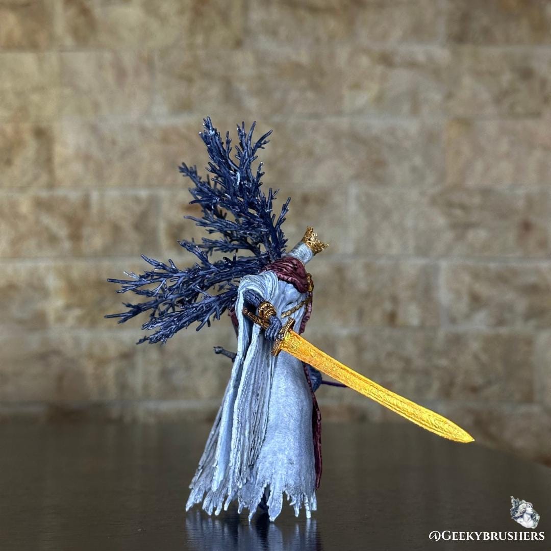 Pontiff Sulyvahn Phase 2 Figure | Dark Souls 3 Inspired Statue | 130mm Resin Collectible | Wings & Dual Sword Version | Hand Painted Fan Art