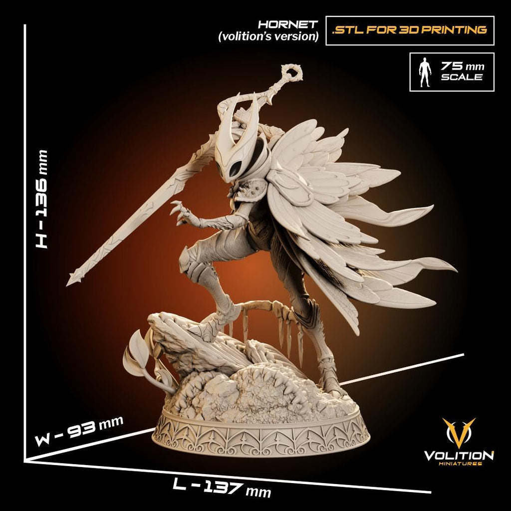 Hornet Statue from Silksong | Hollow Knight Resin Figure | Highly Detailed | VolitionMiniatures Model | Painted & Unpainted |Diorama