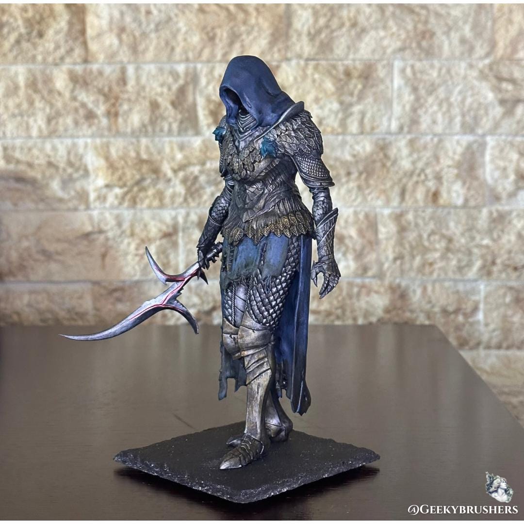 Black Knife Assassin Elden Ring Figure | Stealth Boss Statue | 3D Printed & Hand Painted Collectible | Multiple Sizes Available