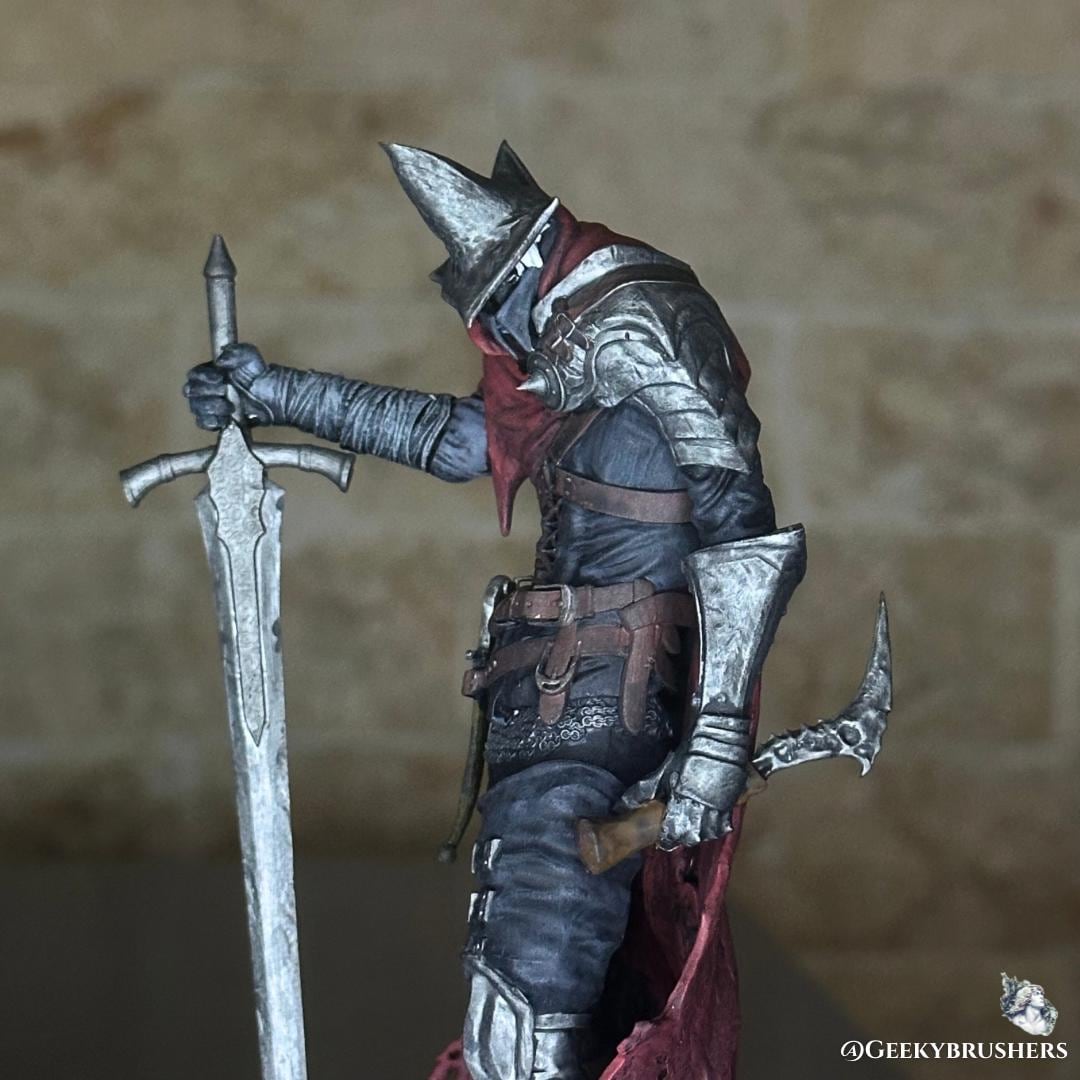 Abyss Watcher Figure | Dark Souls Resin Statue | Painted or Unpainted Kit | 180 mm Display & 100 mm Miniature | Realsteone Sculpt