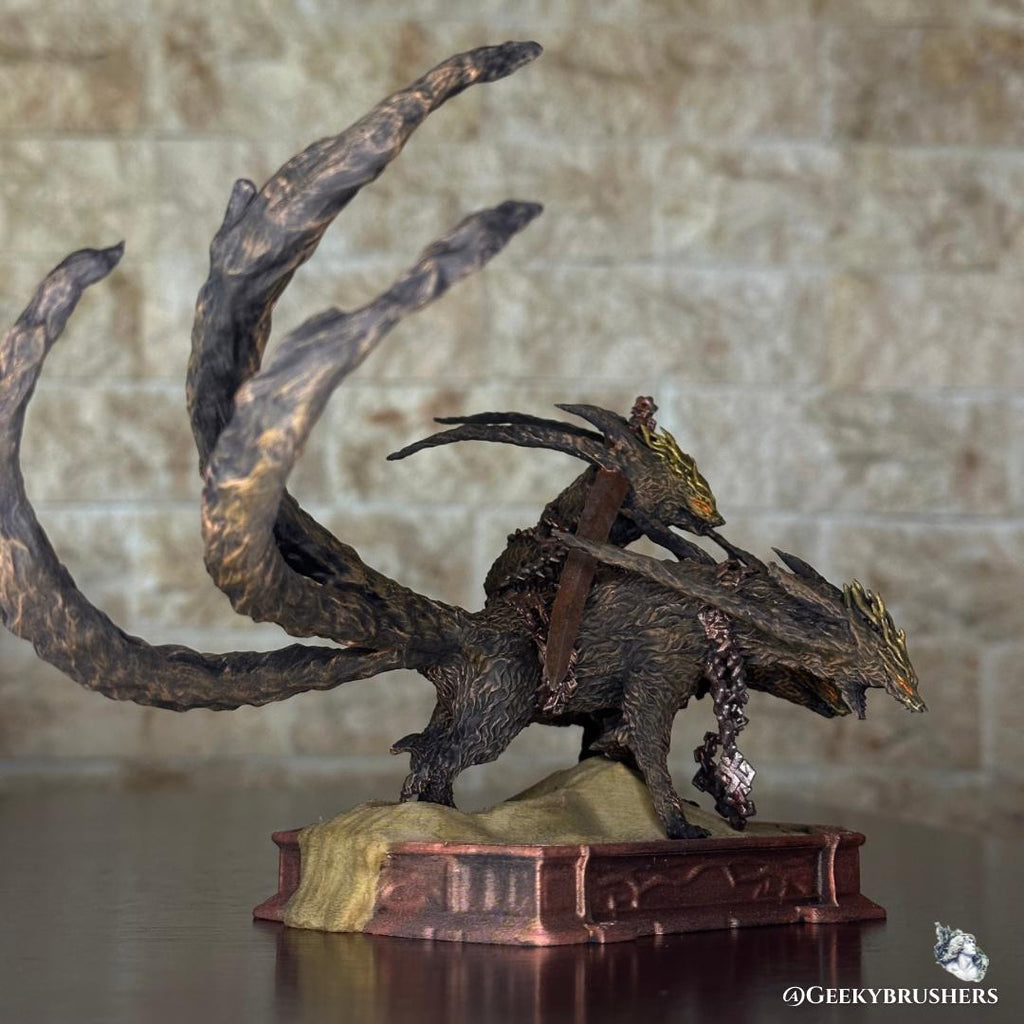 Gladius Beast of Night | Tricephalos | Elden Ring: Nightreign Resin Figure | Painted or Unpainted | Fromsoftware statue