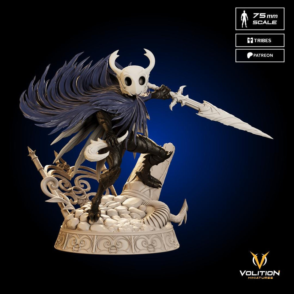 Knight from Hollow Knight | Hollow Knight Resin 75mm Figure|Highly Detailed| VolitionMiniatures Model | Painted & Unpainted |Diorama